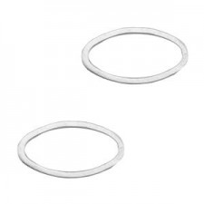DQ metal closed ring oval 15x8mm Antique silver
